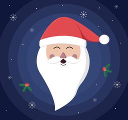 Christmas and New Year holiday composition with Santa Claus. Vector illustration. - 534431687