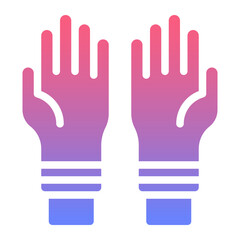 Glove gradient icon