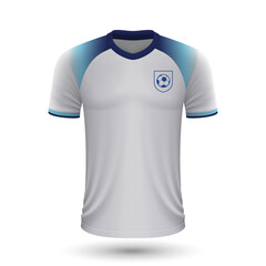Realistic soccer shirt of England - obrazy, fototapety, plakaty