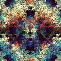 Seamless grunge abstract square pattern. Paint grunge cracks.