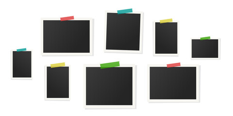 Different Isolated Picture Frame Template Illustrations