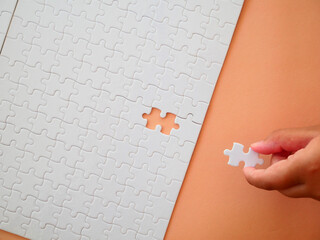 Recruitment idea, filling in the missing puzzle pieces. to get the perfect pattern
