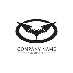 bat wing vector icon logo template