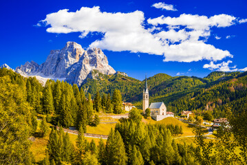 Selva di Cadore, Dolomites mountains in Northern Italy - obrazy, fototapety, plakaty