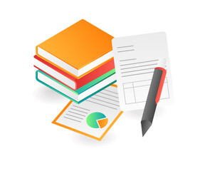 Book with writing paper