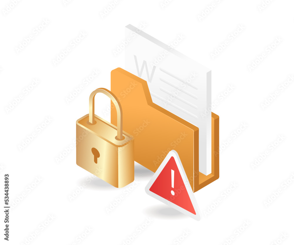 Poster Document data security warning