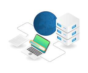 Data server hosting network