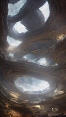 Deep mysterious caves. A fabulous journey into unknown worlds.