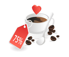 Discount on the purchase of a cup of coffee