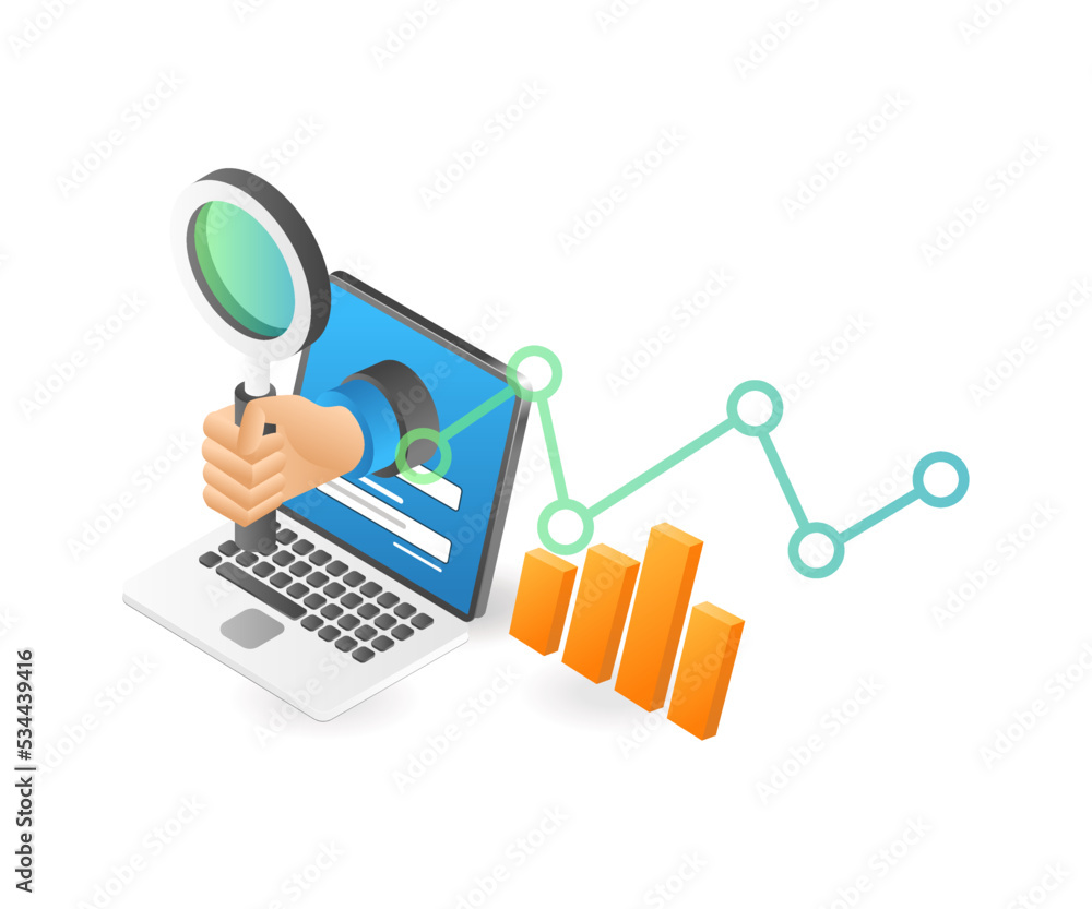 Aufkleber Computer data analysis