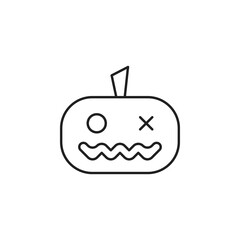 pumpkin face vector for website symbol icon presentation