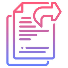 Fototapeta premium share line gradient icon