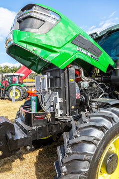Agricultural wheeled tractor ULAN-RT 2204 at the annual Volga agro-industrial exhibition
