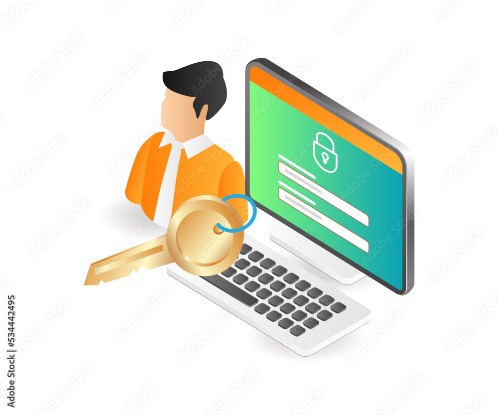 Poster personal computer account security lock