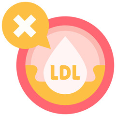 LDL cholesterol icon symbol element