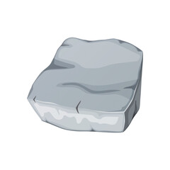 Rock stone cartoon. Cobblestones of various shapes. Rocks and debris of the mountain.