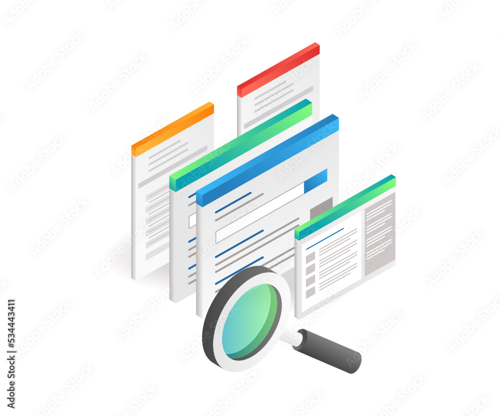 Aufkleber stacks of information web pages