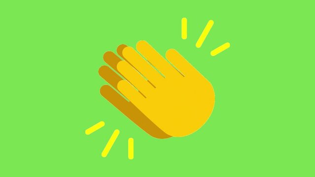 Animated Clapping Emoji Celebration Emoticon Green Screen 4K