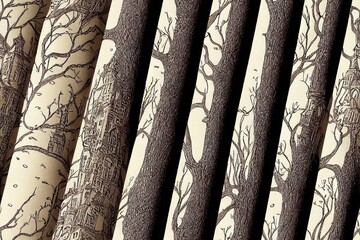 Fototapeta premium enchanted book cartoon drawing pattern. High quality 2d abstract illustration