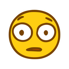 Fototapeta premium smiley with big eyes in hand drawn style