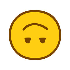 happy face emoticon in hand drawn style