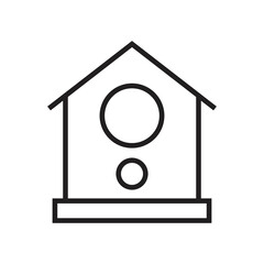 Nesting box icon design. bird box, Bird House icon. Vector illustration.