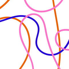 Blue Pink orange Lines Abstract Background 