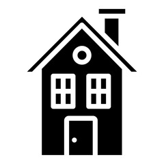 building doodle glyph icon