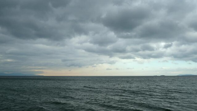 Clouds And Sea.Time Lapse