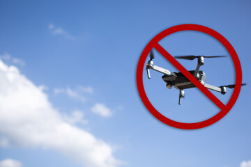 Drone prohibited, no fly zone - NFZ