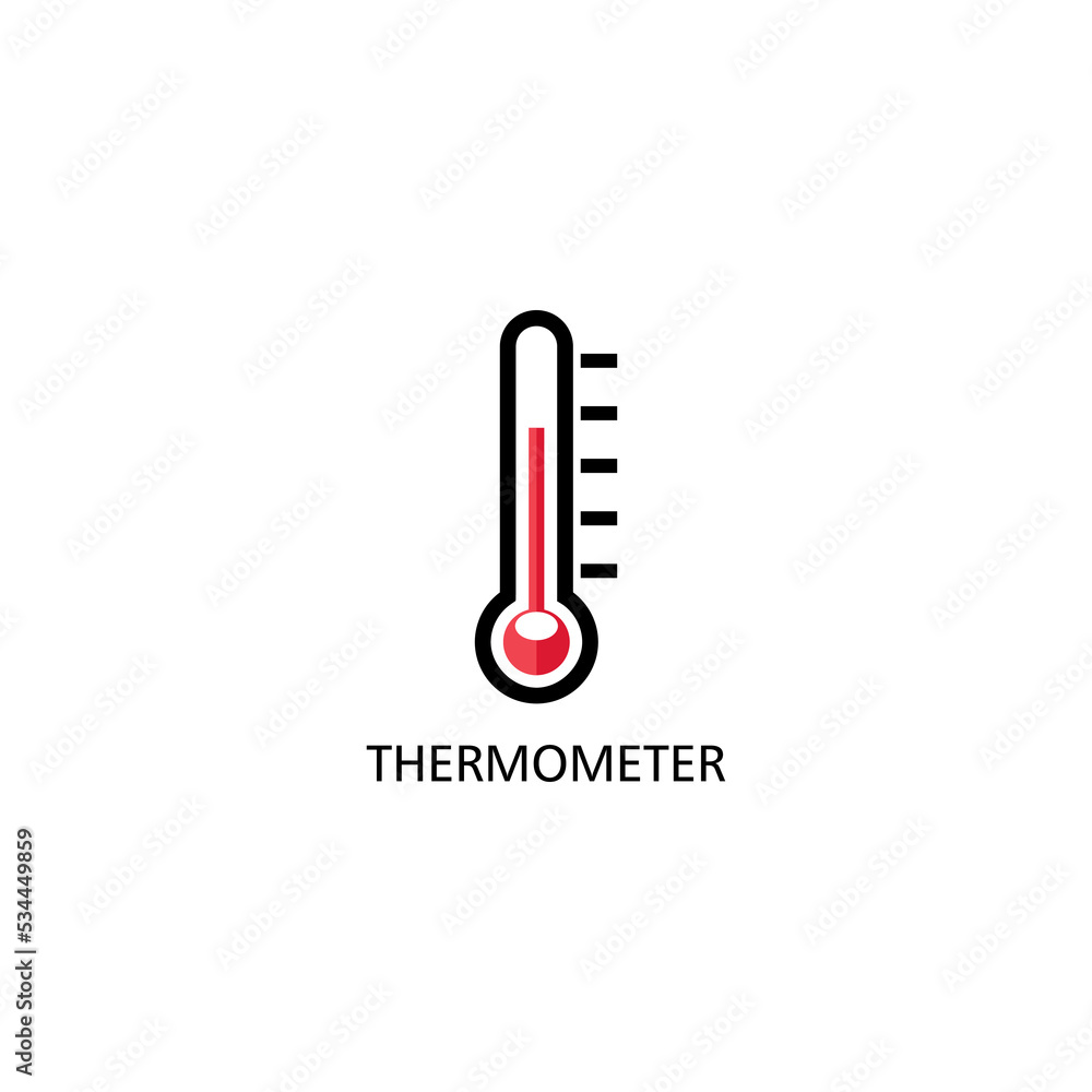 Poster thermometer icon flat design for web icon isolated on white background
