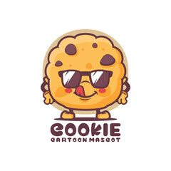 Cookie cartoon mascot. food vector illustration