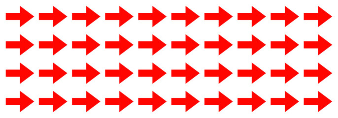 Red arrow repeat pattern banner background template. 