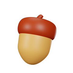 Obraz premium 3d rendering acorn thanksgiving icon