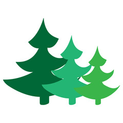 Christmas Tree illustration. Hand-drawn illustration. 