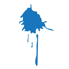 Dark blue color blot, illustration, vector