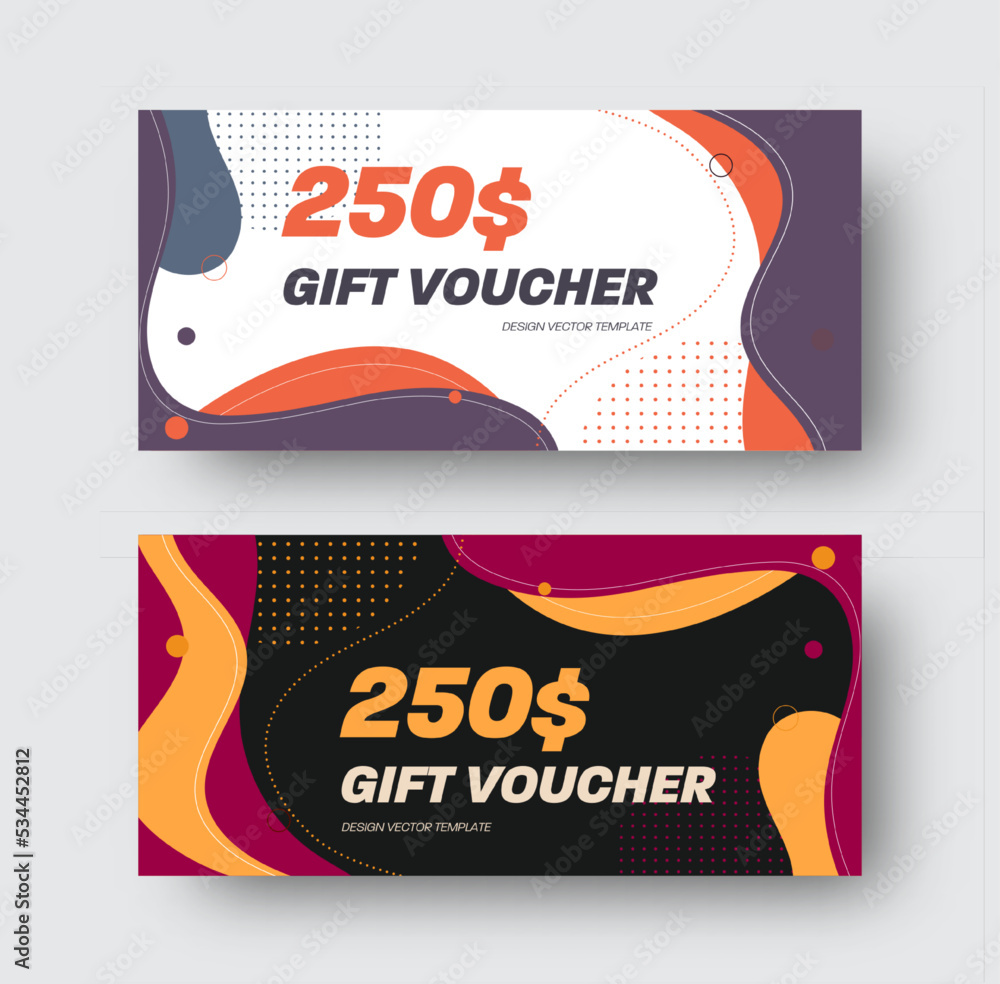 Poster vector gift card design with abstract design.