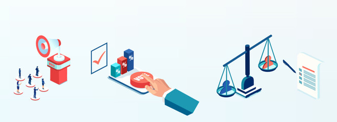 vector election, voting candidate selection concept