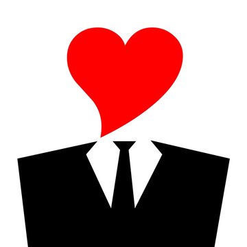 ilustraci&oacute;n icono de hombre amante. Llover Man.