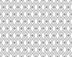 White v alphabet letter repeating pattern background vector. Diamond fabric, rhombus, thin diagonal lines, valentine card, wall ceramic tiles, zigzag chevron seamless pattern.