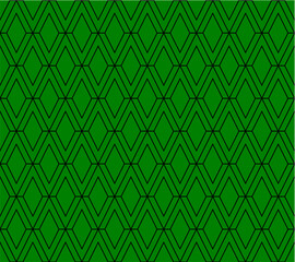 Naklejka premium Green v alphabet letter repeating pattern background vector. Diamond fabric, rhombus, thin diagonal lines, valentine card, wall ceramic tiles, zigzag chevron seamless pattern.