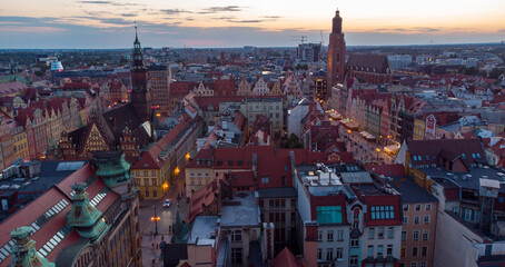 Historical drone panoramic city view. Wroclaw Poland © Ruslan