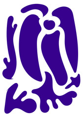 Abstract Shapes Flower Background Blue