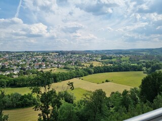 Scenic view of Allagen in the Moehne valley, North Rhine-Westphalia, Germany