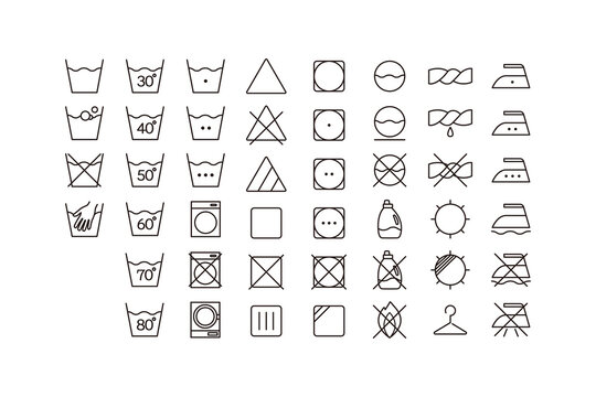 line washing icons