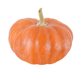 Orange pumpkin isolated on a transparent background.