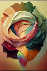 Beautiful abstract shapes in pastel colors
