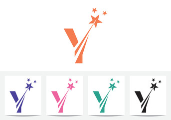 Star On Letter Y Logo Design And Icon