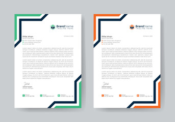 Simple corporate letterhead template design