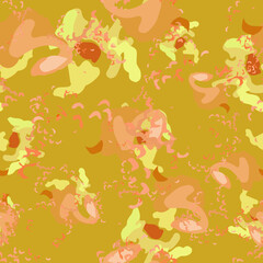 Desert camouflage of various shades of green, yellow and pink colors